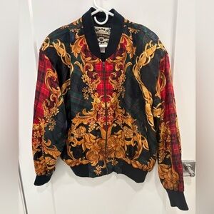 Vintage Otello Pelle 80s Silky Bomber Size Medium